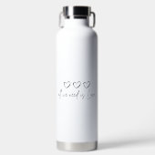 White Simple Valentine Trinkflasche (Vorderseite)