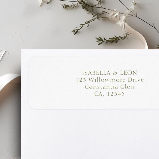 White | Simple Wedding Return Address