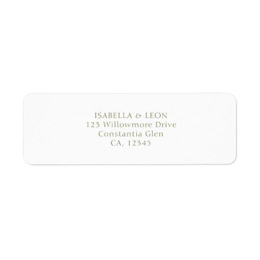 White | Simple Wedding Return Address (Vorne)