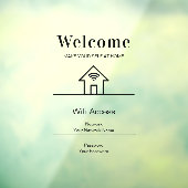 White Simple Welcome Zuhause Wifi Metal Fensteraufkleber (Blatt 3)