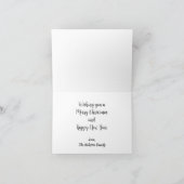 White Simplistic Frohe Weihnachtsbaum Karte (Innenseite)