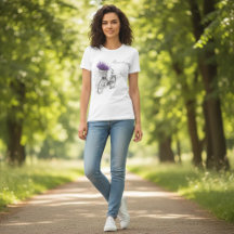 White Sketch Bike mit Lavendel Keine Unterlage