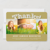 White Sketch dank 3 Foto Moderner Abschluss Ankündigung (Vorderseite)