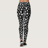 White Skull Goth Muster Leggings (Rückseite)