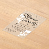 White Skulls Goth Hochzeit Probe Dinner Acryleinladungen (Ablage )