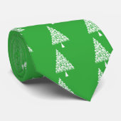 White Skully Xmas Tree Krawatte (Gerollt)