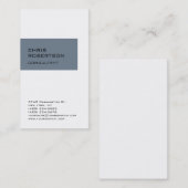 White Slate Graue Striping Consultant Business Car Visitenkarte (Vorne/Hinten)