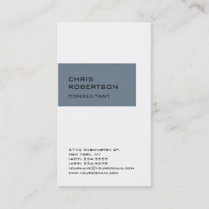 White Slate Graue Striping Consultant Business Car Visitenkarte