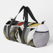 White Small Duffel Bag Trend Abstrakt Black Gold Duffle Bag (Rechte Ecke)