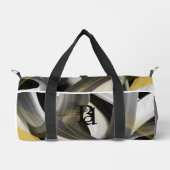White Small Duffel Bag Trend Abstrakt Black Gold Duffle Bag (Vorderseite)