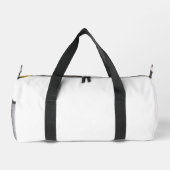 White Small Duffel Bag Trend Abstrakt Black Gold Duffle Bag (Rückseite)