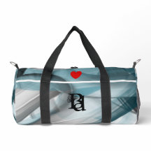 White Small Gym Bag Trend Abstrakter Blauer Ozean