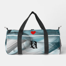 White Small Gym Bag Trend Abstrakter Blauer Ozean Duffle Bag