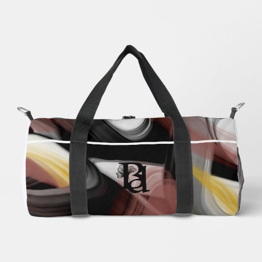 White Small Gym Duffel Bag Trend Abstrakt Powdery Duffle Bag (Vorderseite)