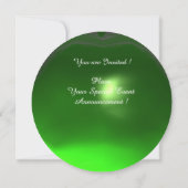 WHITE SNAKE DRAGON GREEN EMERALD GEM MONOGRAM EINLADUNG (Rückseite)