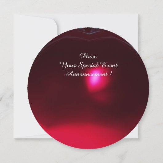 WHITE SNAKE DRAGON RED BURGUNDY RUBY GEM STONE EINLADUNG (Rückseite)