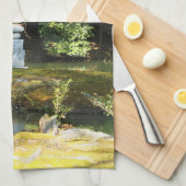 White Snake Pagoda / Hakuja No Tsuka Geschirrtuch (Viertel Falte)