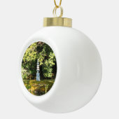 White Snake Pagoda / Hakuja No Tsuka Keramik Kugel-Ornament (Rechts)