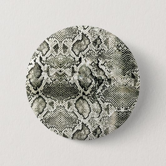 White Snake Print Button (Vorderseite)