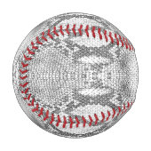 White Snake Skin Print Baseball (Vorderseite Links)