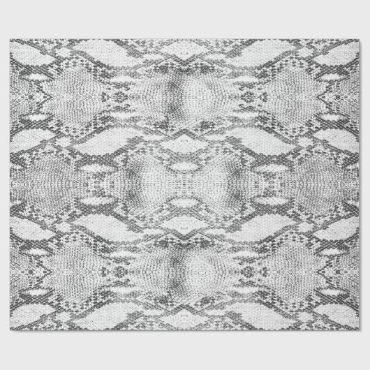 White Snake Skin Print Geschenkpapier (Flach)
