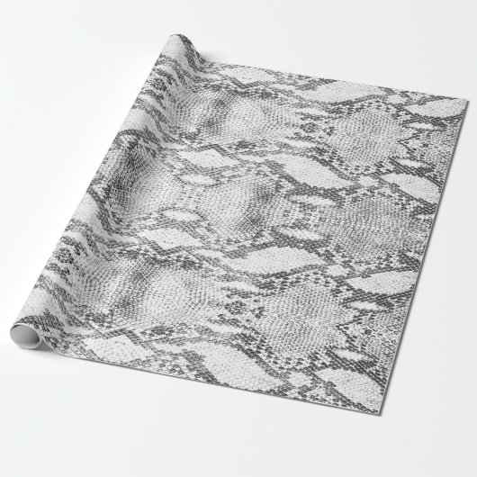 White Snake Skin Print Geschenkpapier (Ungerollt)