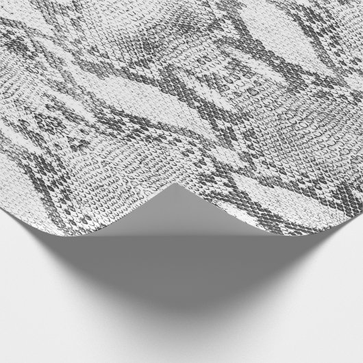 White Snake Skin Print Geschenkpapier (Ecke)