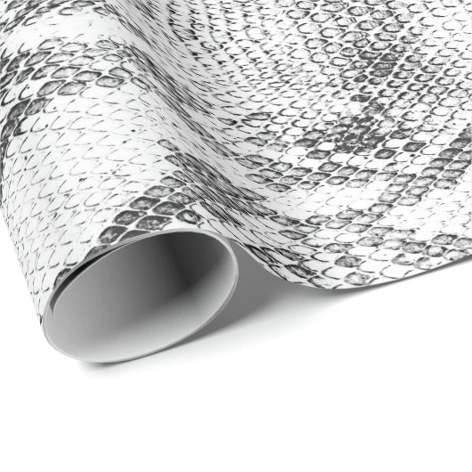 White Snake Skin Print Geschenkpapier (Rolleneckpunkt)