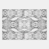 White Snake Skin Print Geschenkpapier Set (Vorderseite 2)