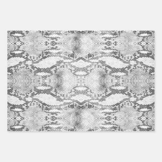 White Snake Skin Print Geschenkpapier Set (Vorderseite)