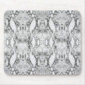 White Snake Skin Print Mousepad (Vorne)