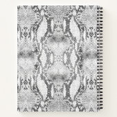 White Snake Skin Print Notizblock (Rückseite)