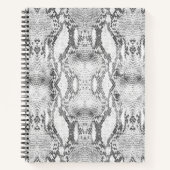 White Snake Skin Print Notizblock (Vorderseite)