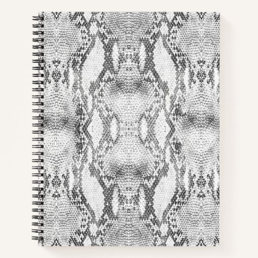 White Snake Skin Print Notizblock (Vorderseite)
