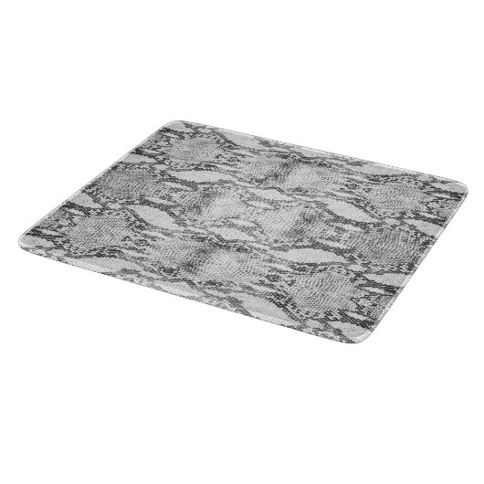 White Snake Skin Print Schneidebrett (Ecke)