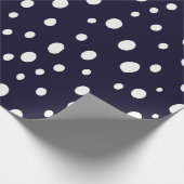 White Snow Dot Pattern Satin Geschenkpapier (Ecke)