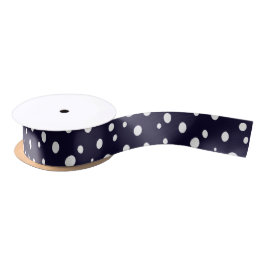 White Snow Dot Pattern Satin Satinband