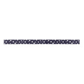 White Snow Dot Pattern Satin Satinband (Vorderseite)