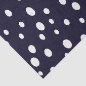White Snow Dot Pattern Satin Seidenpapier (Detail)