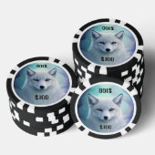 White Snow Fox auf dem Icy Land Custom Dollar Betr Pokerchips (Stapel)