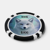 White Snow Fox auf dem Icy Land Custom Dollar Betr Pokerchips (Einzeln)