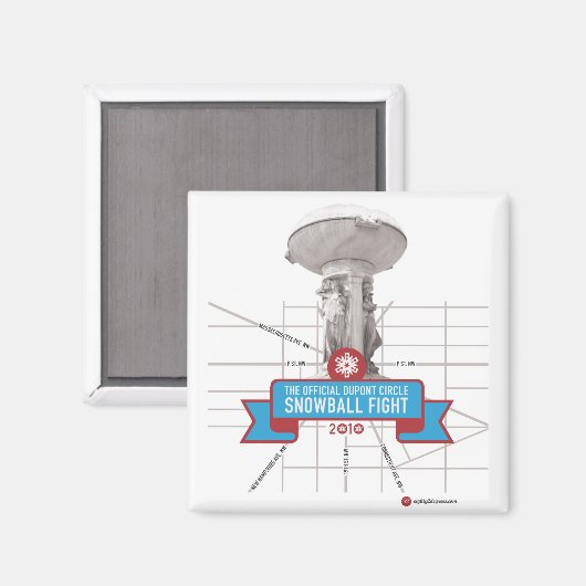 White Snow Magnet (Vorderseite/Rückseite)