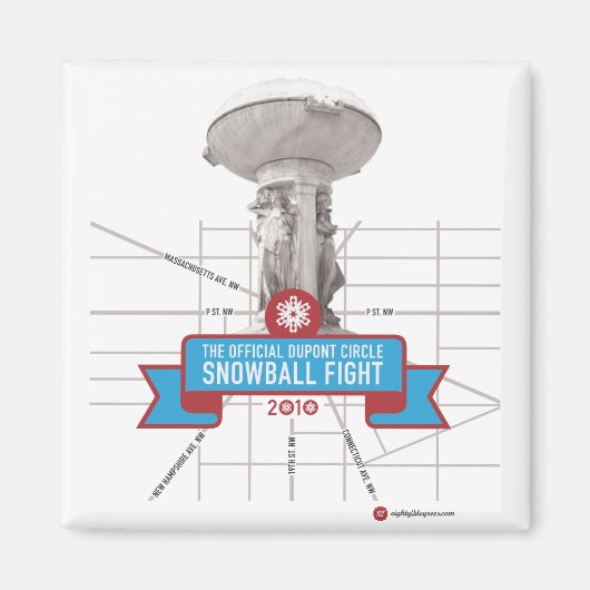 White Snow Magnet (Vorne)