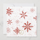 White Snow on Red Leinwände Weihnachtskarte Einladung (Rückseite)