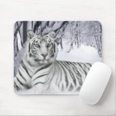 White Snow Tiger Mousepad (Mit Mouse)