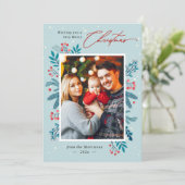 White Snow Weihnachten Blumenkiefer Blätter Foto (Stehend Vorderseite)