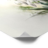 White Snowdrop Blume Art Print Poster (Ecke)