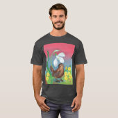 White Snowdrop Wren Bird im Frühjahr Illustration T-Shirt (Vorne ganz)