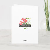 White Snowdropp auf Burlap January Birthday Card Karte (Rückseite)