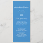 White Snowflake auf dem Blue Winter Wedding Progra Programm (Rückseite)